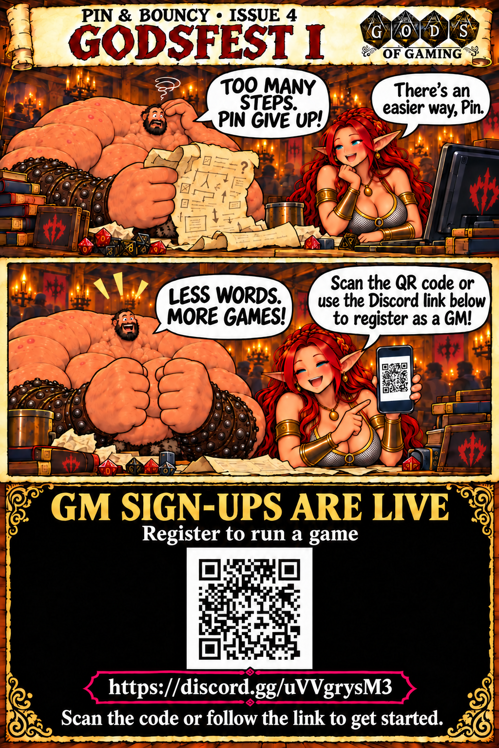 Game Master sign-up information